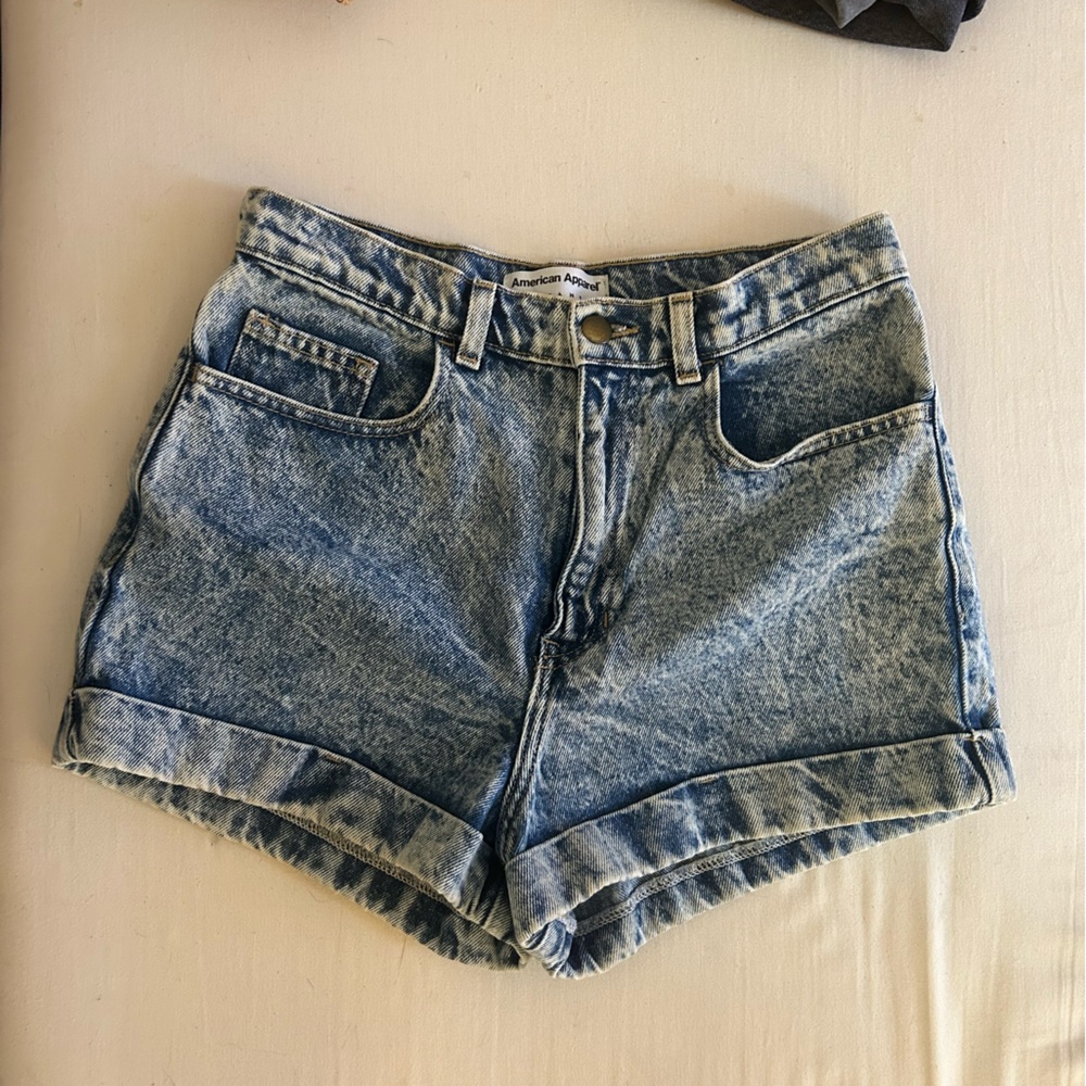 Acid wash American apparel Jean shorts